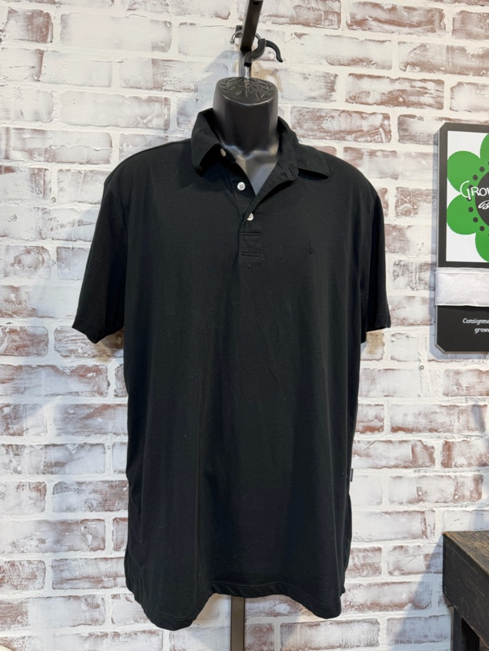 Volcom Black Short Sleeve Polo Shirt